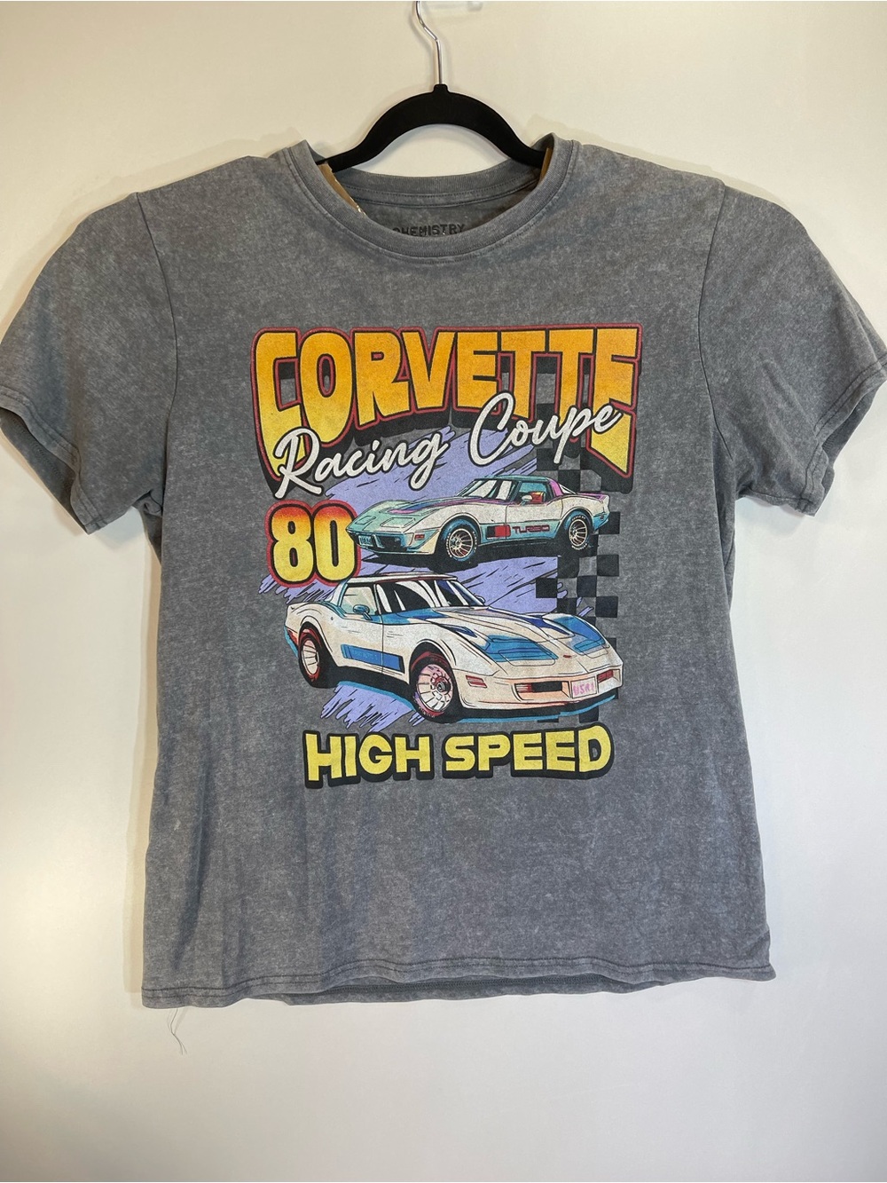T Shirt Corvette Sz L With Gray Graphic Multi Color Corvette Nostalgia Cars